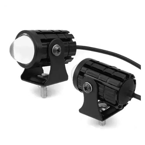 (2pcs) New Mini Driving Fog Lightfor All Motorcycle, Cars, Jeep(2pcs)(free button) Dual Function White-Yellow Lens Projectors Auxiliary Light 20w