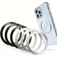 1 Universal Car Magnetic Phone Holder with Metal Magnet Plate, Ring, Wireless Charger Support, Iron Sheet Sticker for All Smartphones